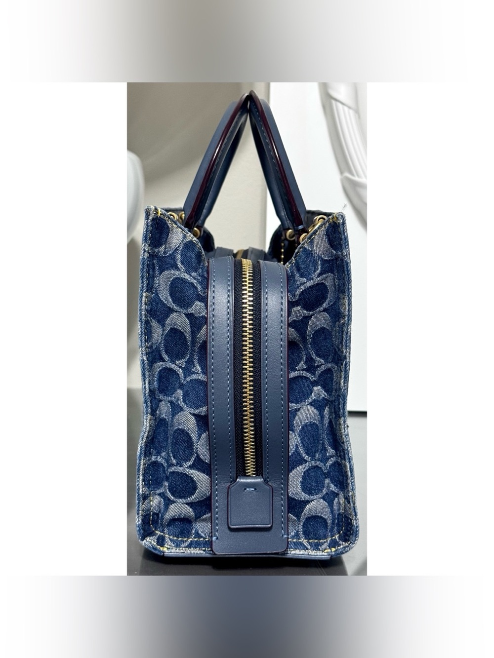 COACH‎ Rogue Bag 25 In Signature Denim, BRASS/ BLUE - Picture 5 of 9